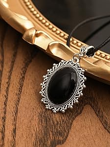 Amazon.com: Sacina Gothic Black Teardrop Victorian Necklace